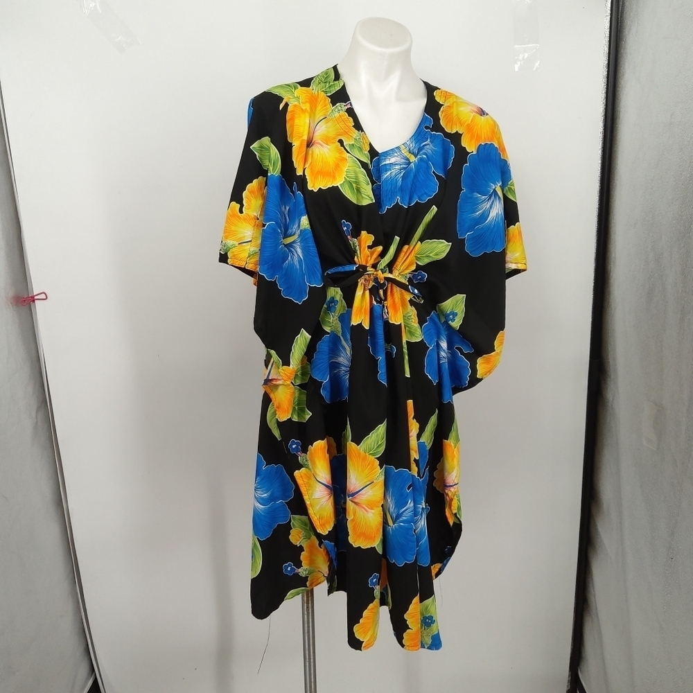 RIMA ONE SIZE TROPICAL PRINT COVERUP as is